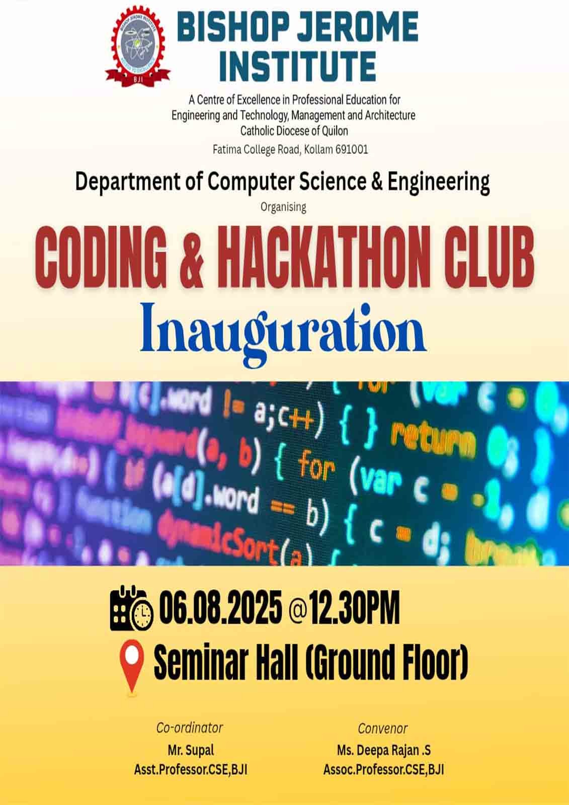 Coding & Hackathon Club Inauguration– 2025