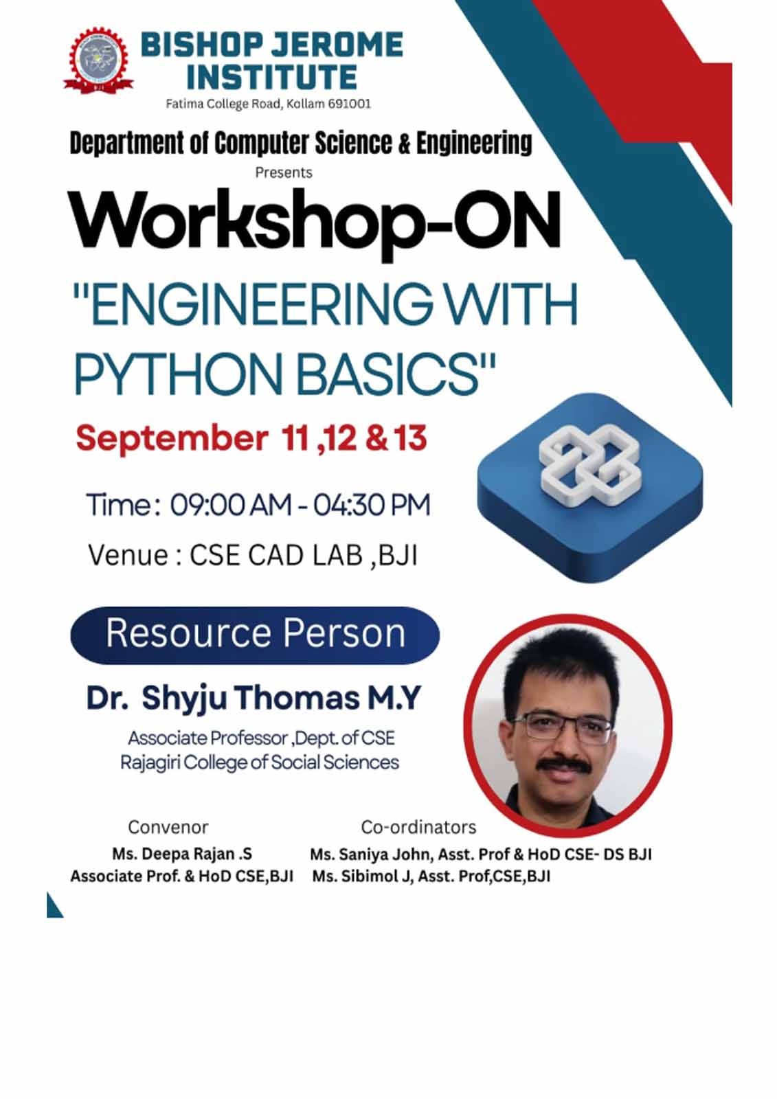 Workshop(Engineering with Phython Basics) -Dept. of CSE