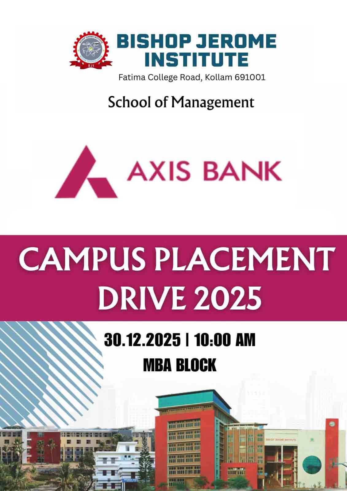 MBA - Campus Placement Drive -AXIS BANK 