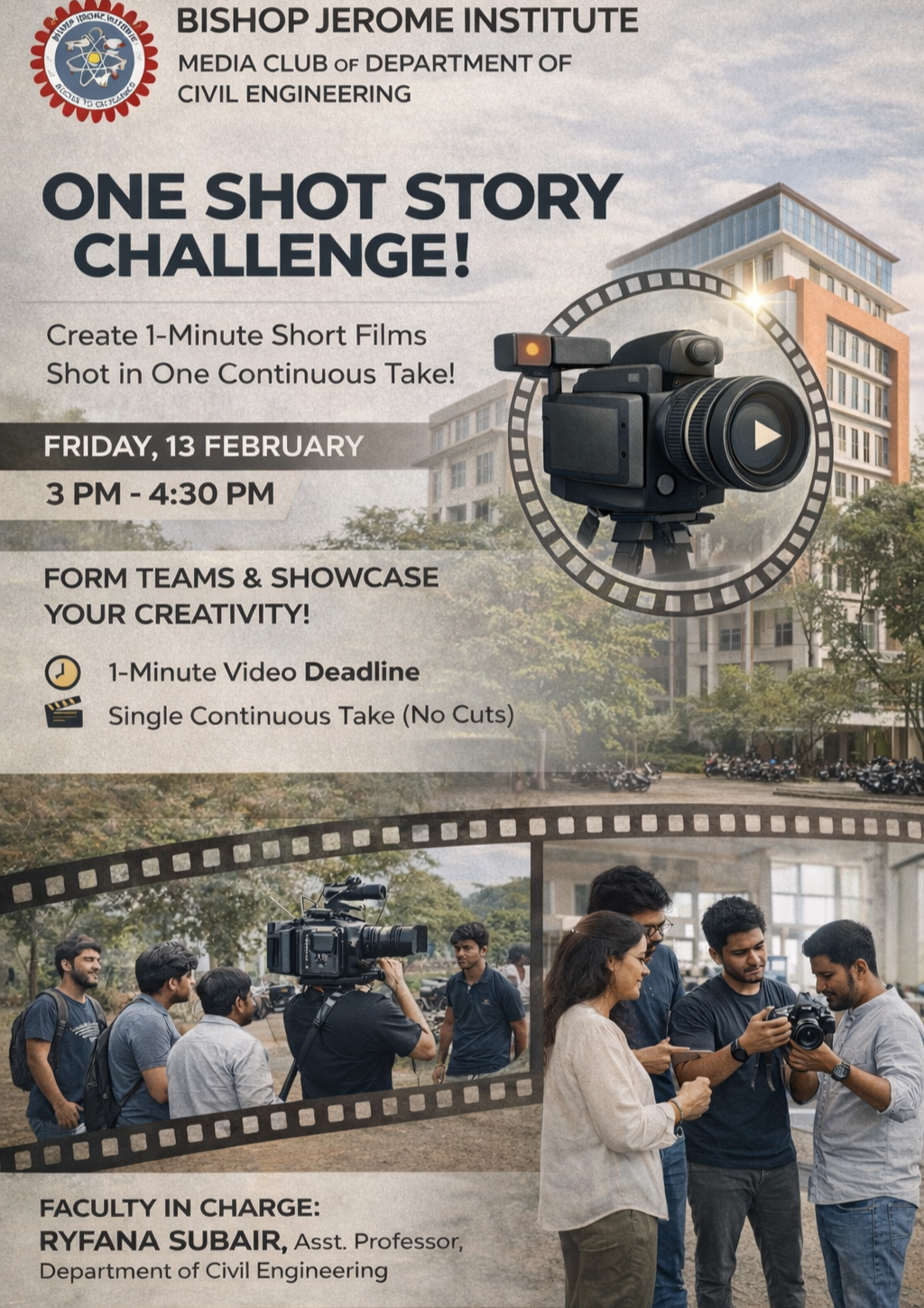 Lights, Camera, Action! Civil Engineering Students Take on the -One Shot Story Challenge-