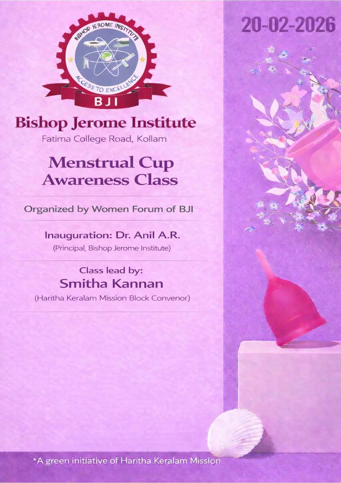 Bishop Jerome Institute Promotes Sustainability with Menstrual Cup Awareness Class