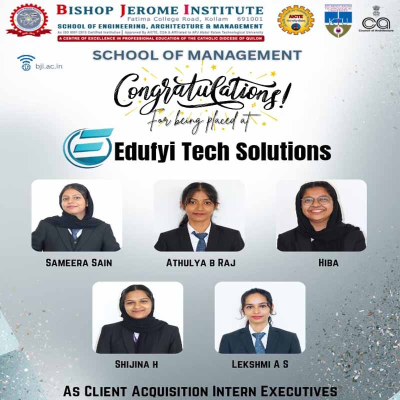 BJI School of Management Celebrates Stellar Placements at Edufyi Tech Solutions