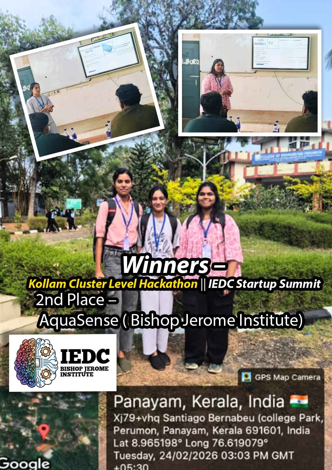 Victory at the Kollam Cluster Level Hackathon: Celebrating Our Innovators!