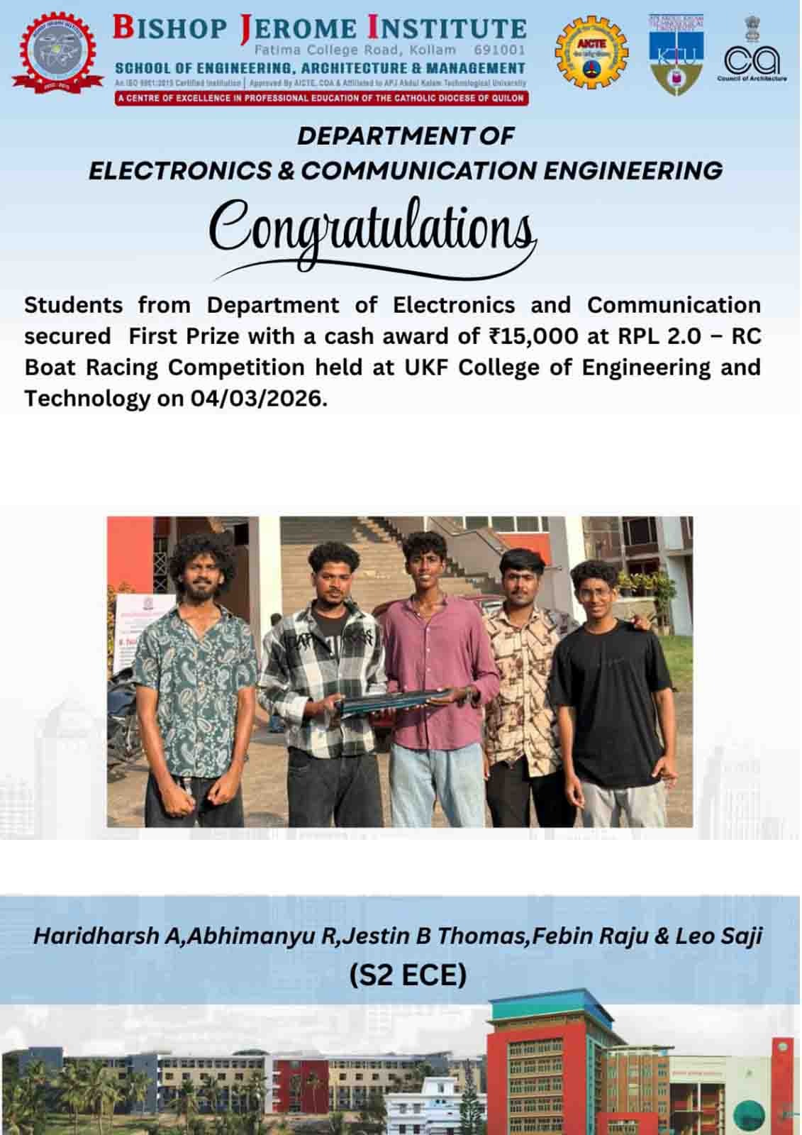 Victory at Sea! ECE Students Clinch First Prize at RPL 2.0