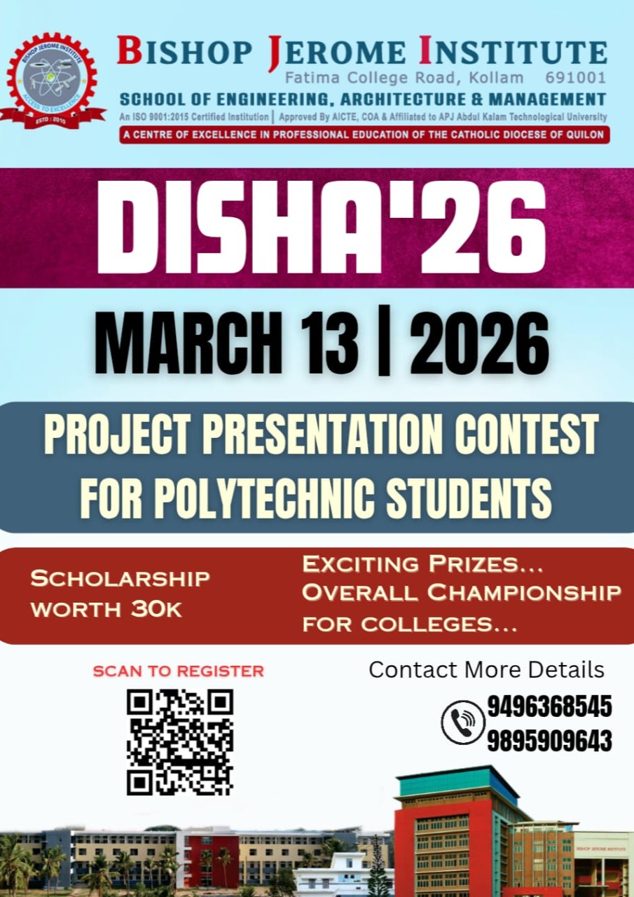 Bishop Jerome Institute to Host DISHA ’26 Project Presentation Contest