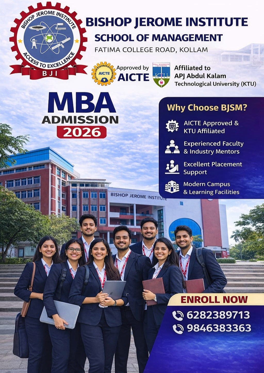 Bishop Jerome Institute (BJSM) Opens MBA Admissions for 2026