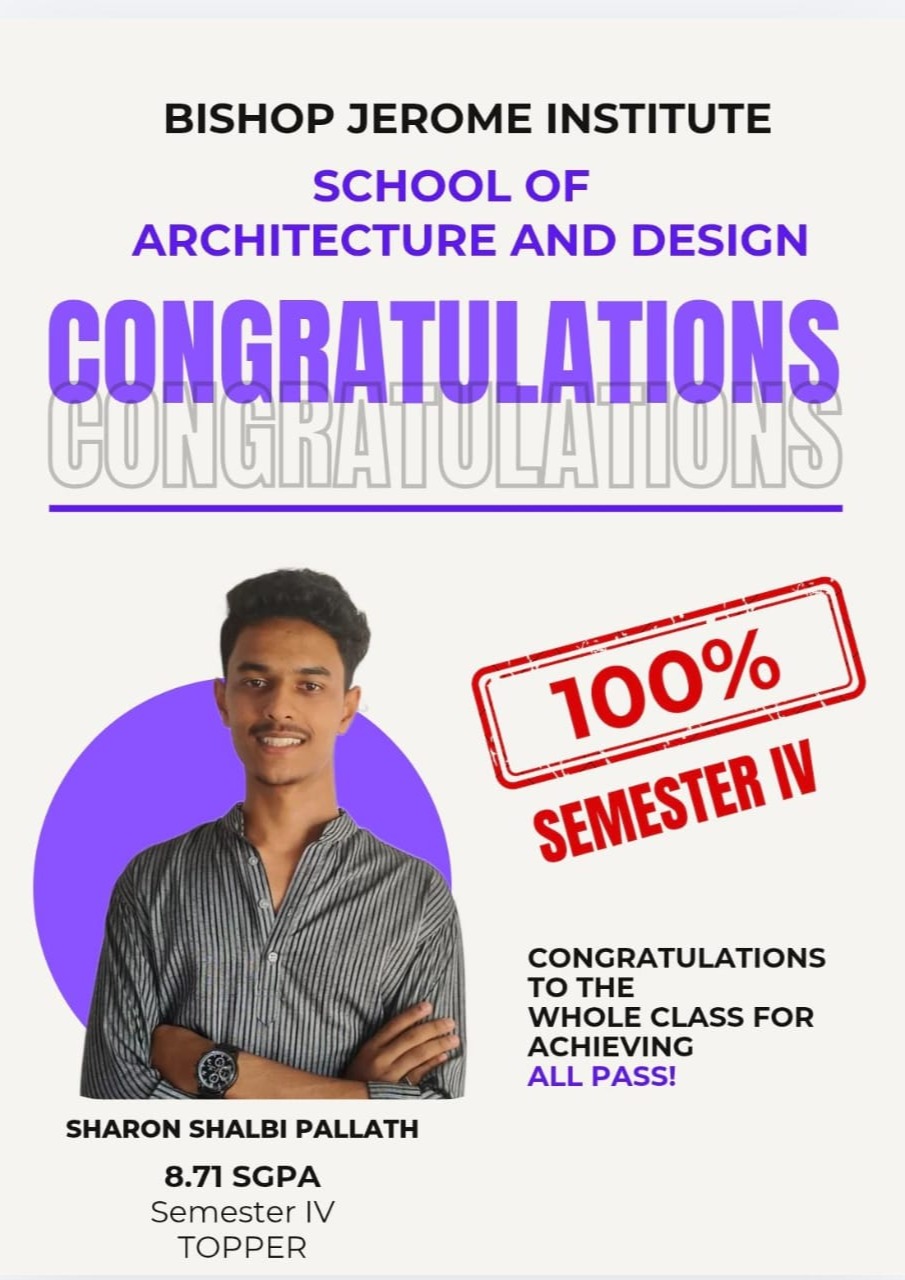 Academic Excellence: School of Architecture and Design Secures Pristine 100% Pass Rate in Semester IV Examinations