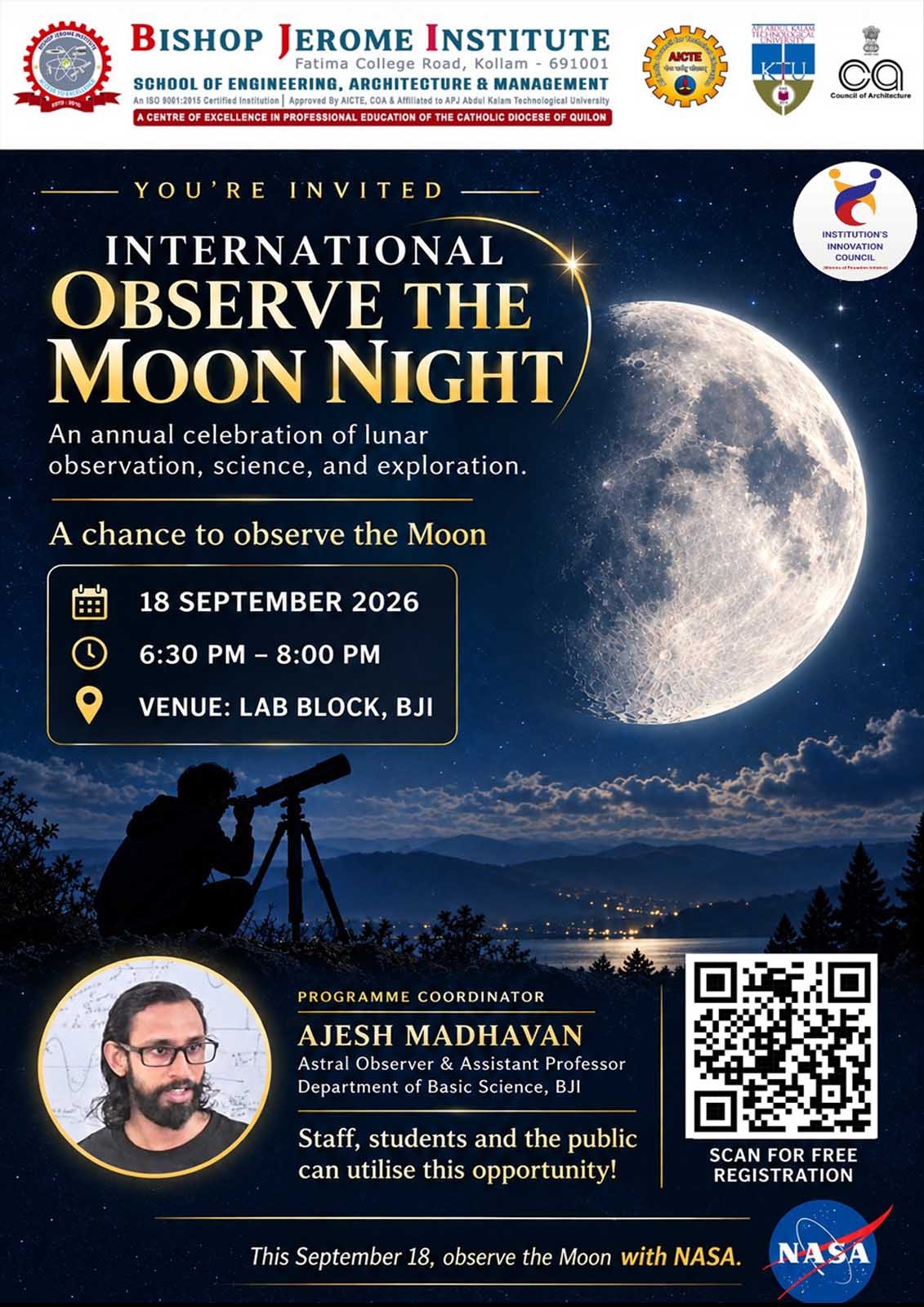 Bishop Jerome Institute Marks Moon Day with Engaging Celestial Stargazing Event